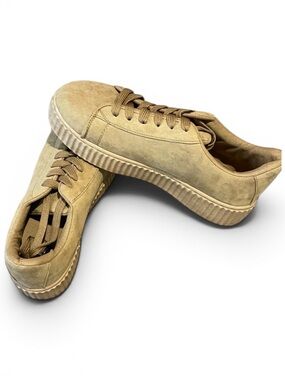‼️$7‼️H2K Hannah Suede Platform Sneakers Tan NWB